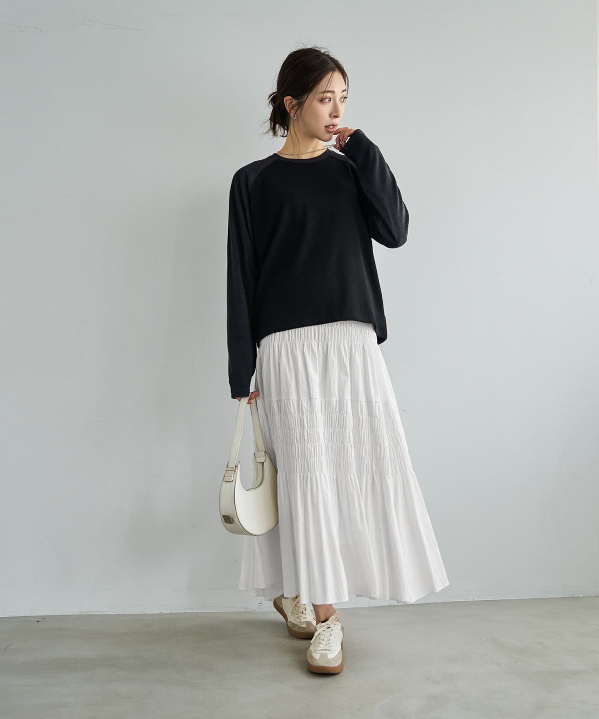 着用イメージ 166cm チャコール