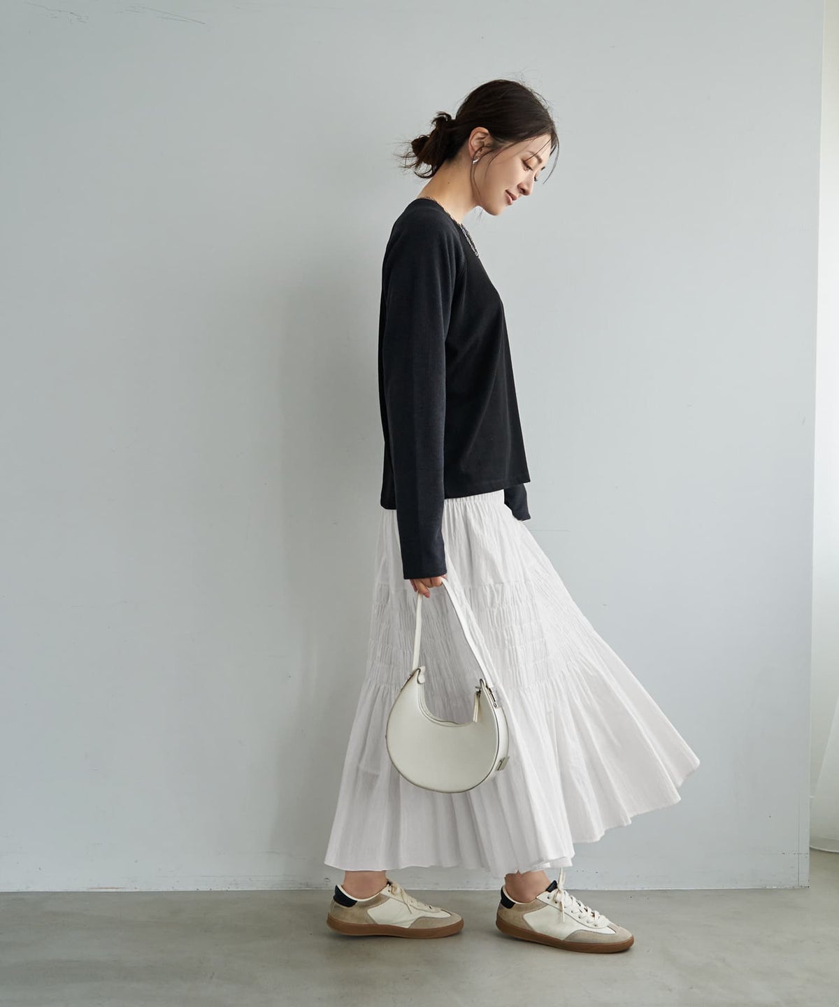 着用イメージ 166cm チャコール