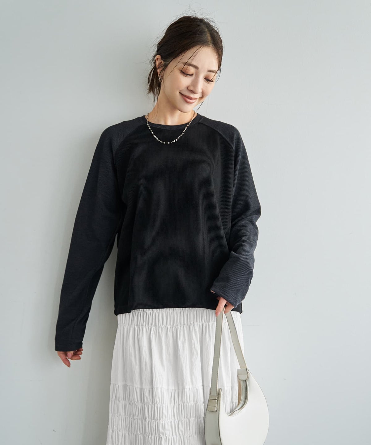 着用イメージ 166cm チャコール