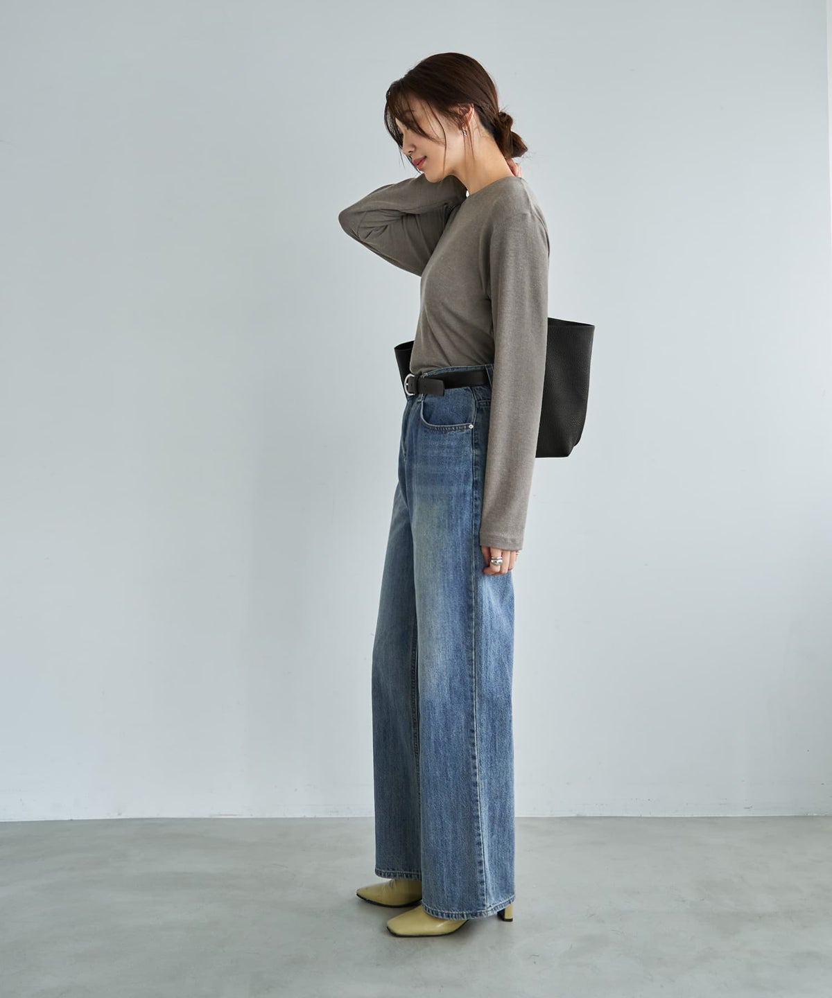 着用イメージ 166cm サンド