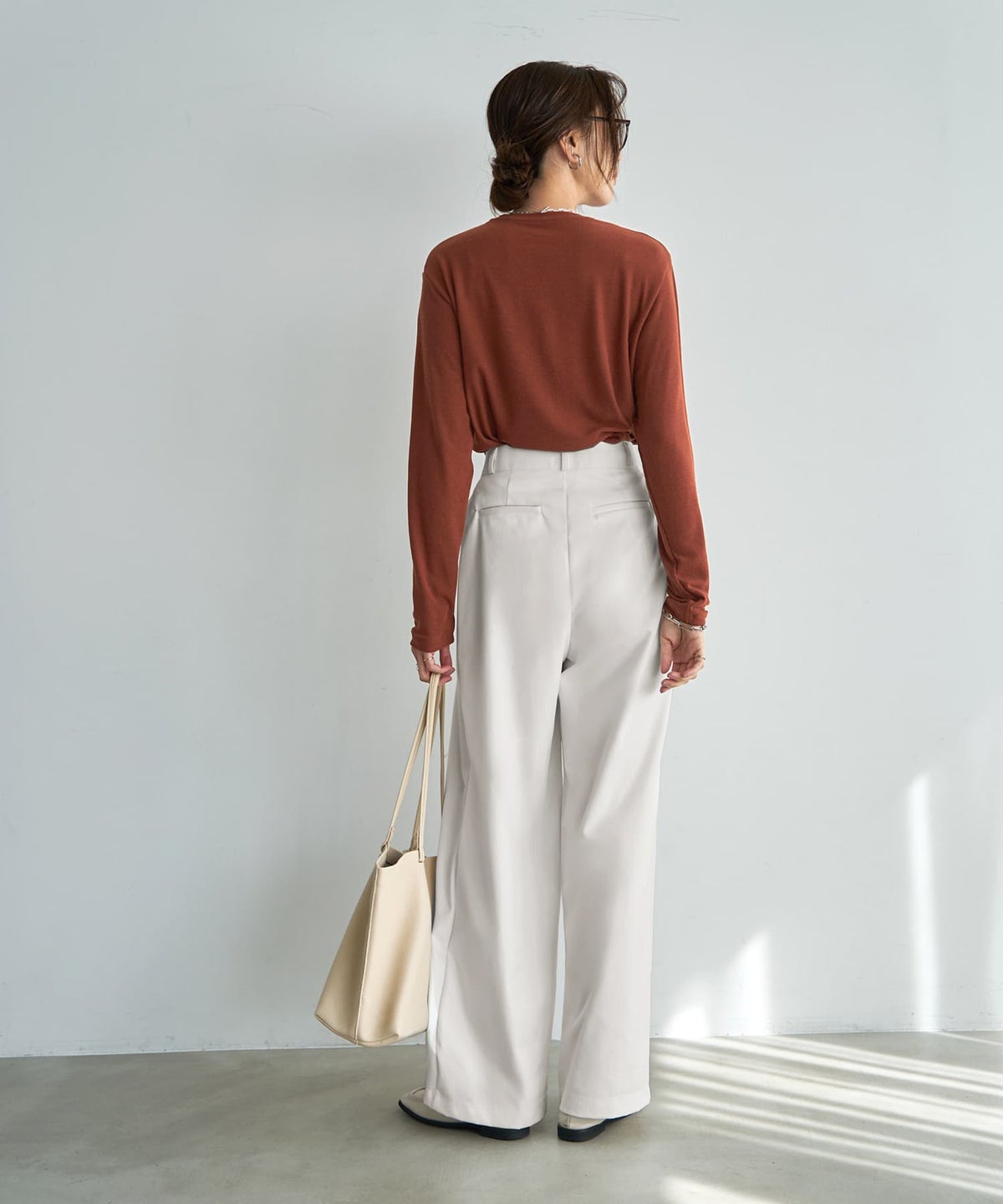 着用イメージ 166cm ブリック