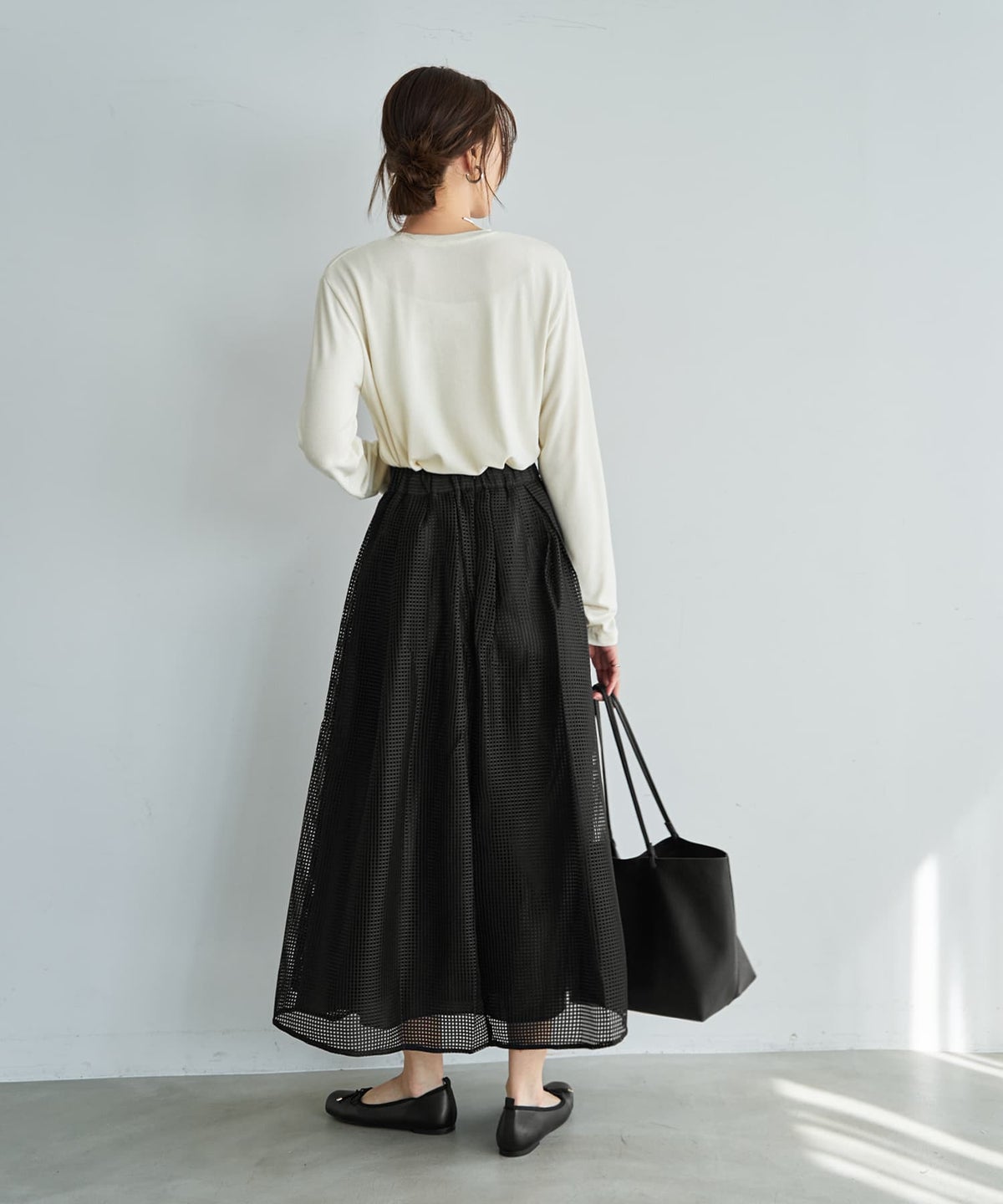 着用イメージ 166cm エクリュ