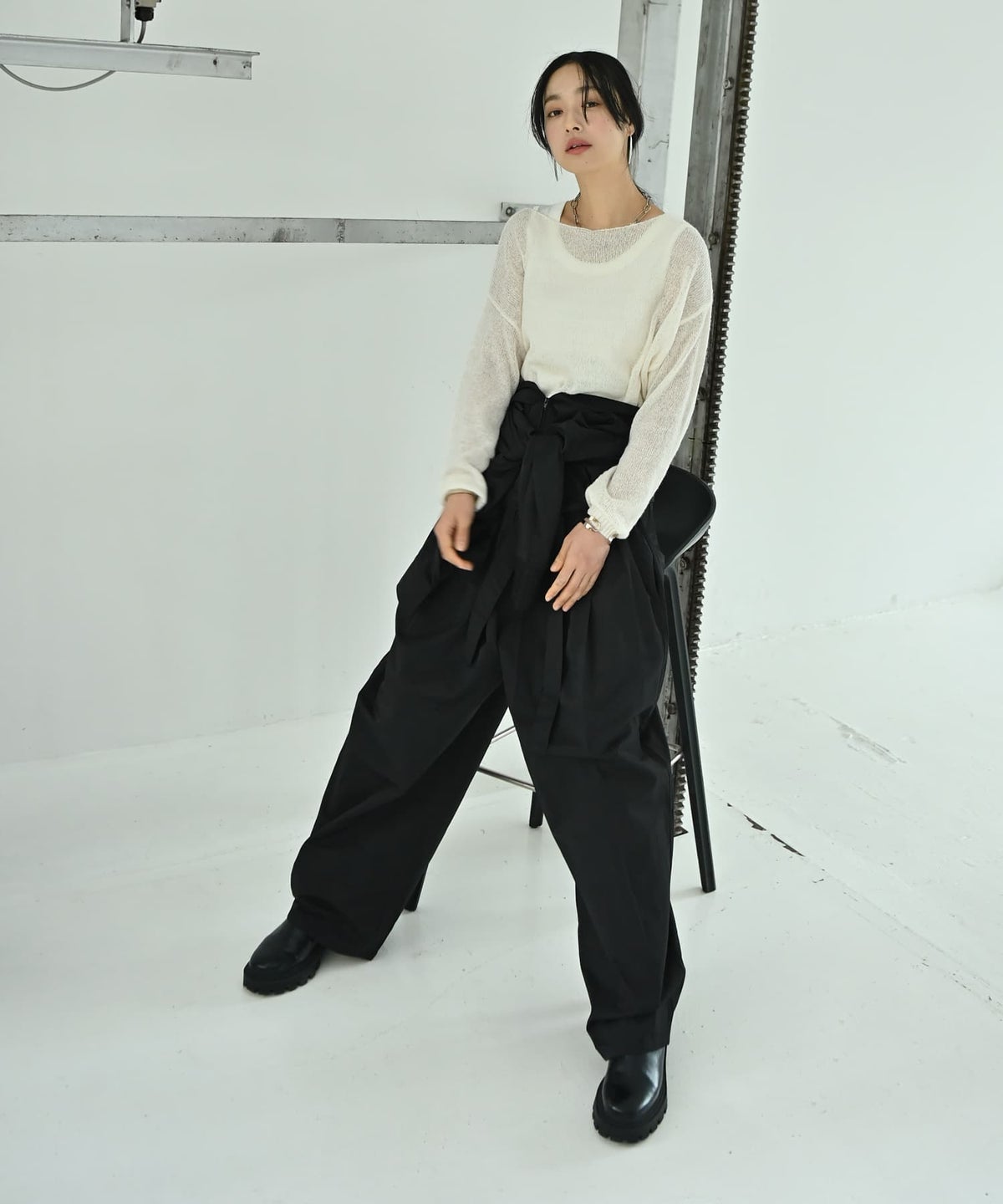 着用イメージ 167cm ブラック