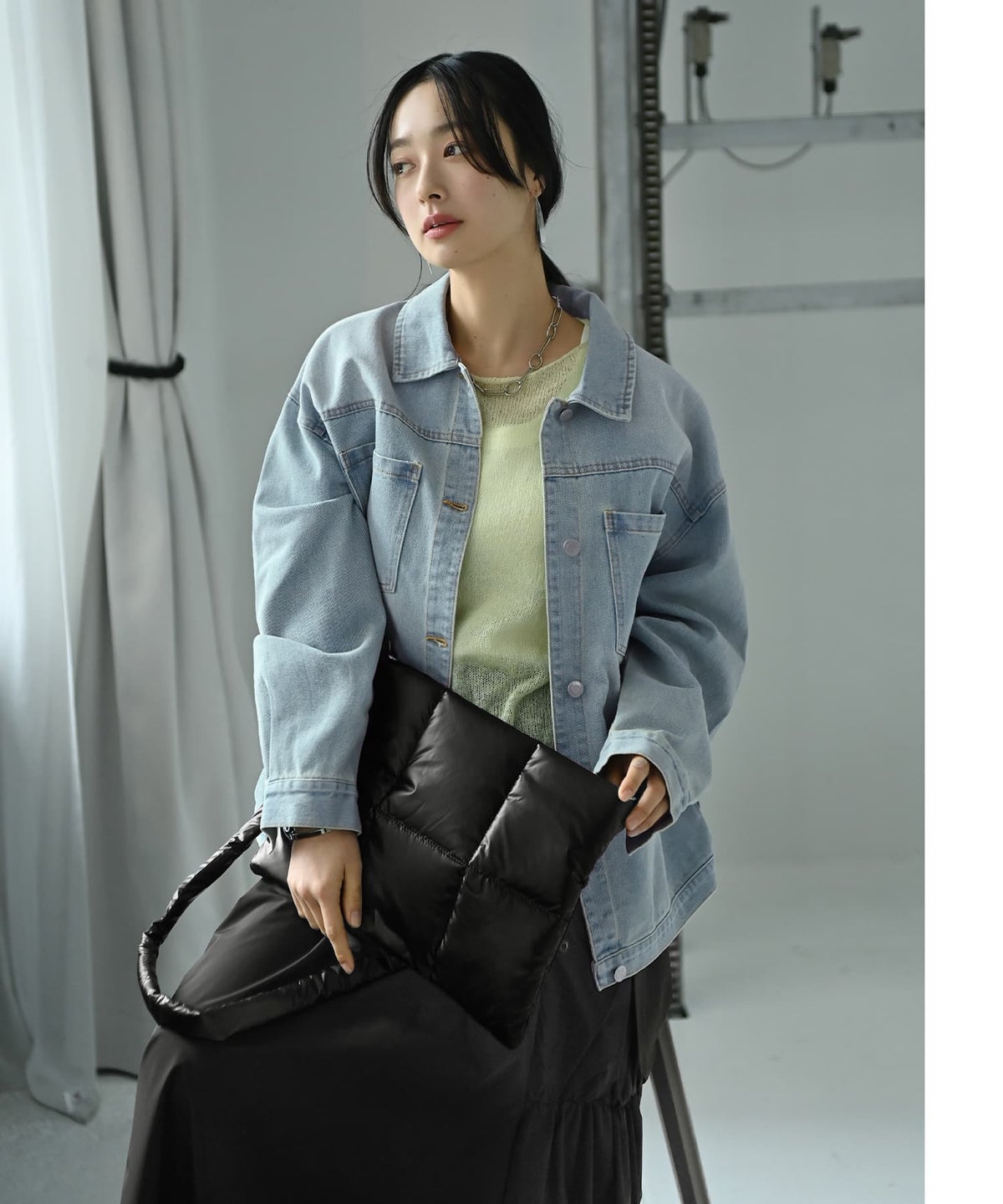 着用イメージ 167cm ブラック