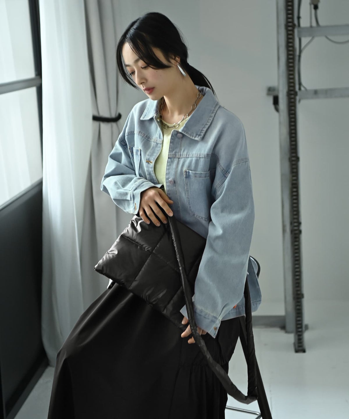 着用イメージ 167cm ブラック