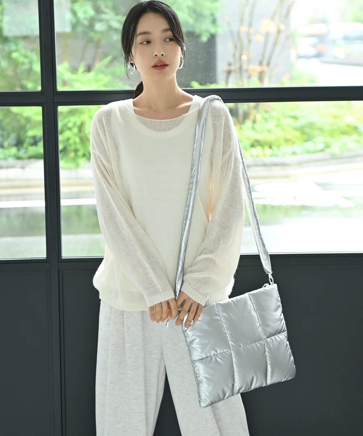 着用イメージ 167cm シルバー