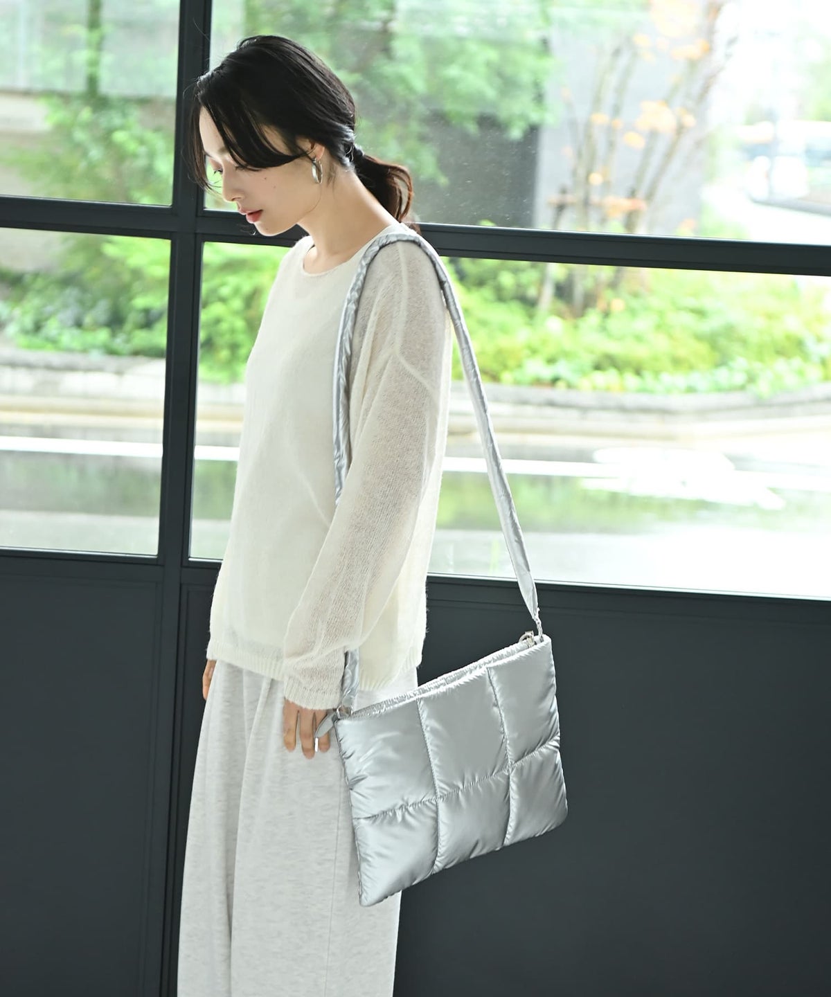 着用イメージ 167cm シルバー