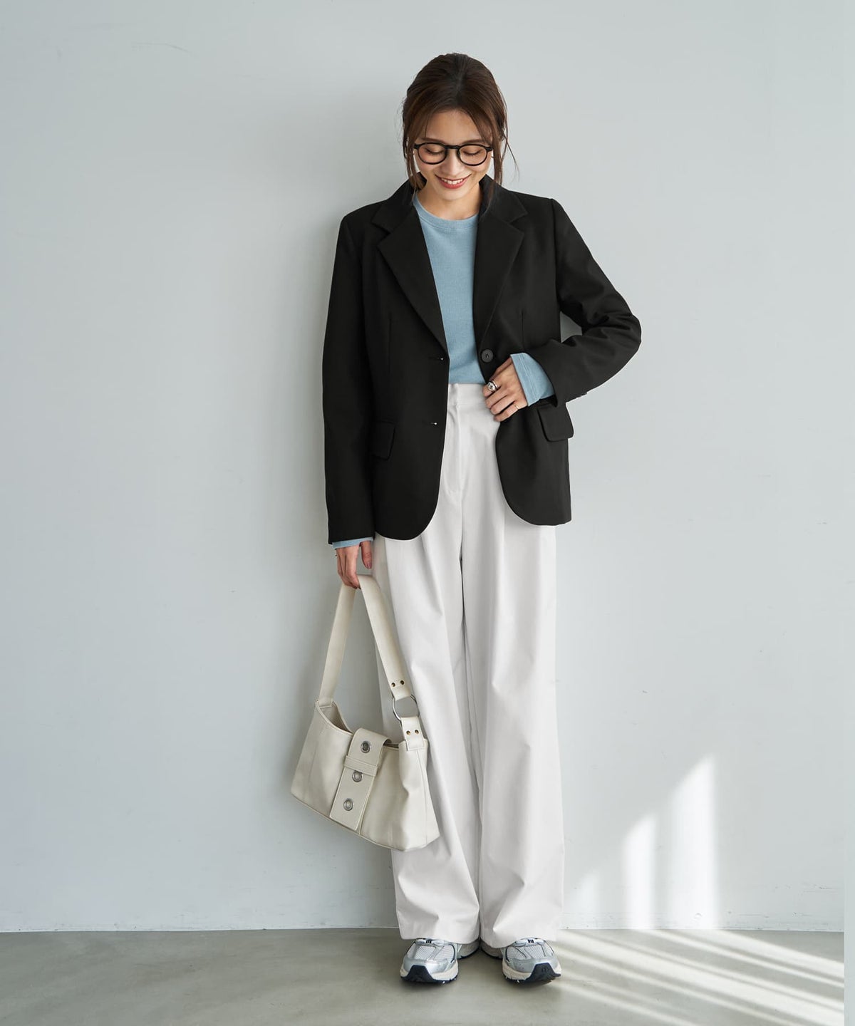 着用イメージ 166cm ブラック