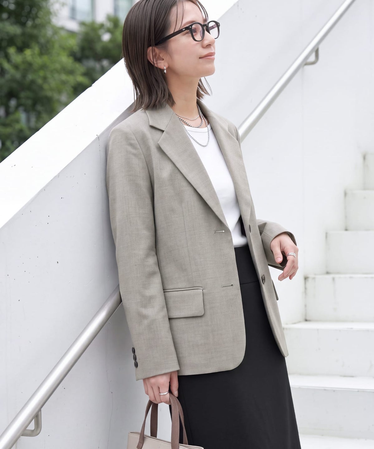 着用イメージ 163cm サンドベージュ