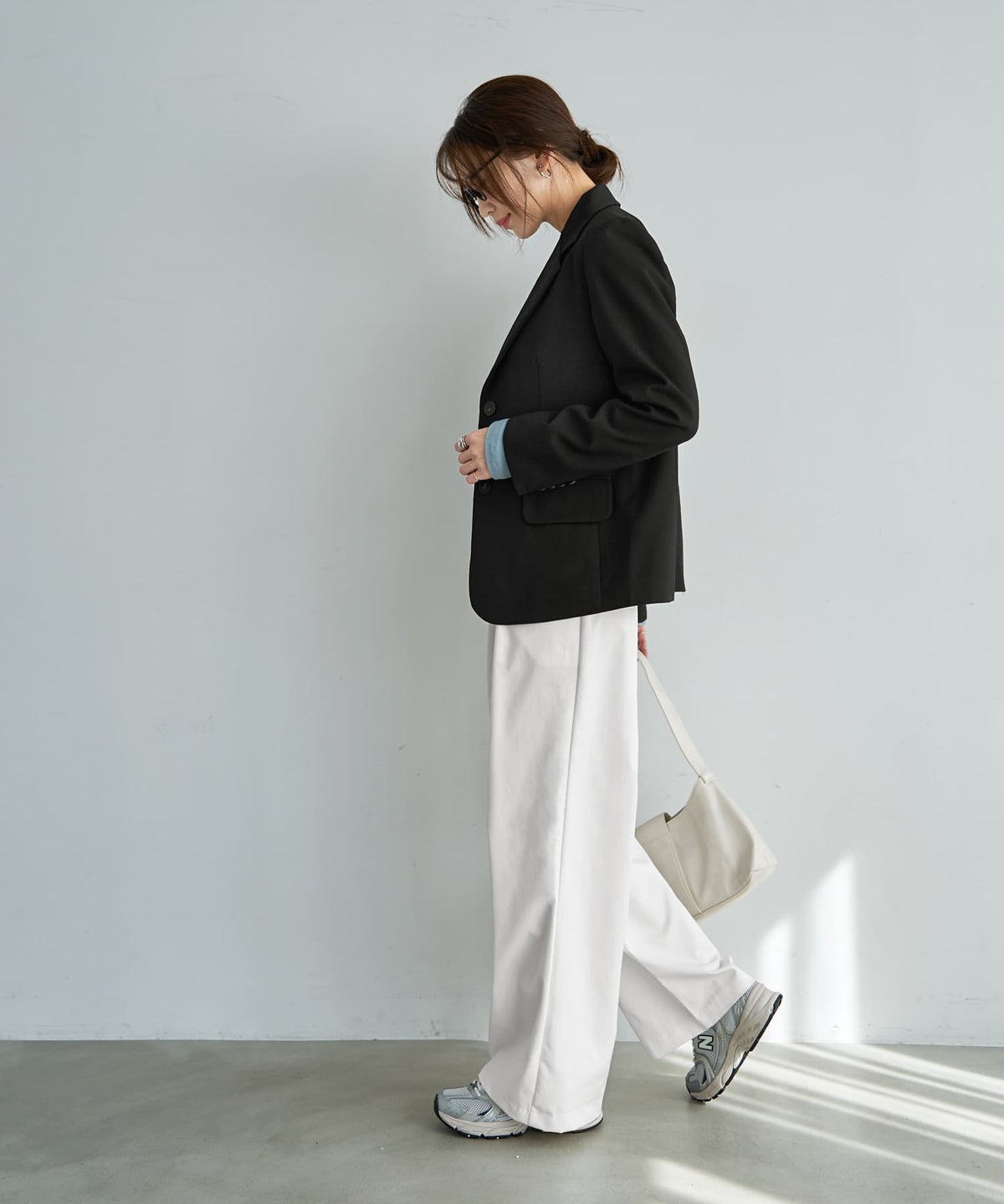 着用イメージ 166cm ブラック