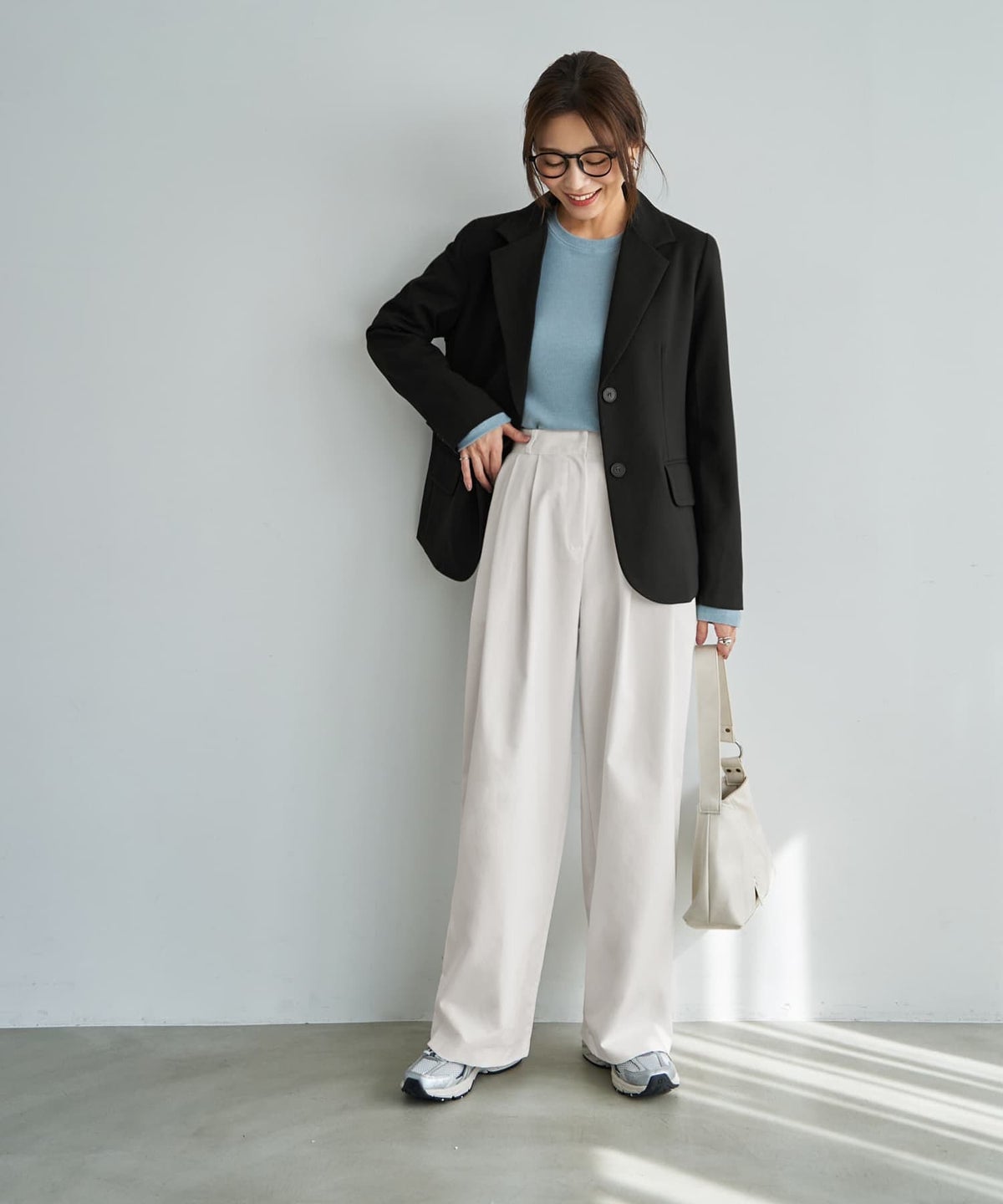 着用イメージ 166cm ブラック