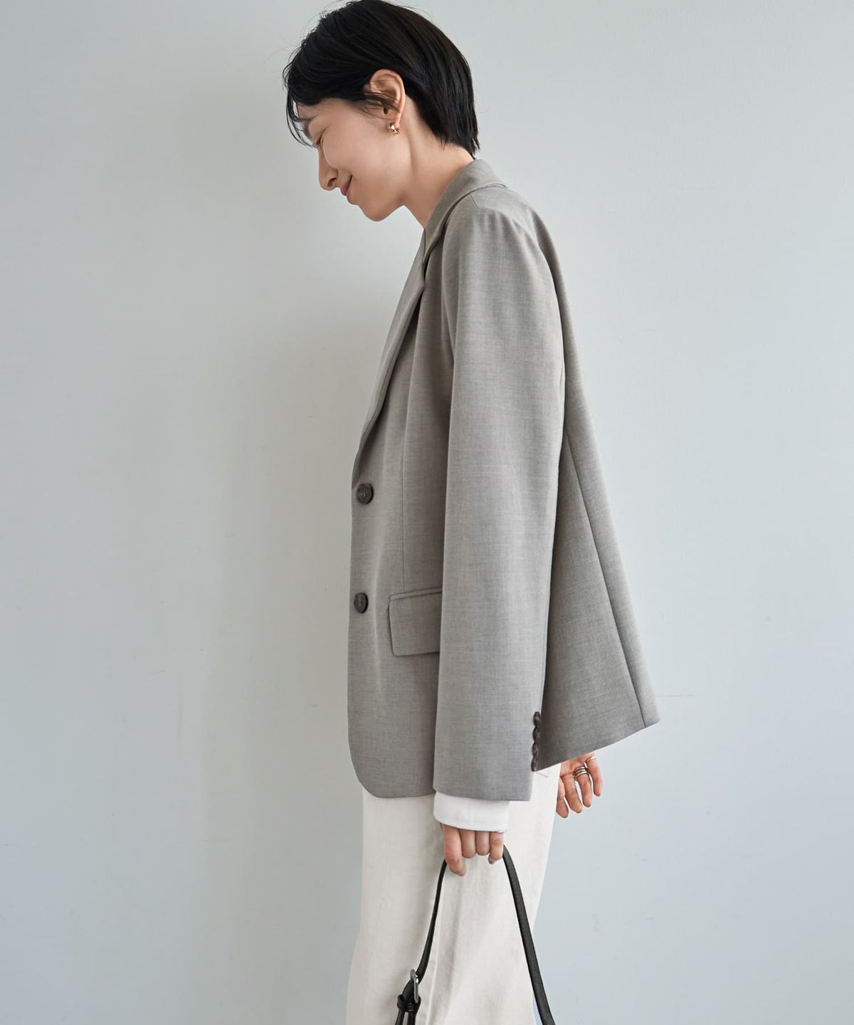 着用イメージ 166cm サンドベージュ