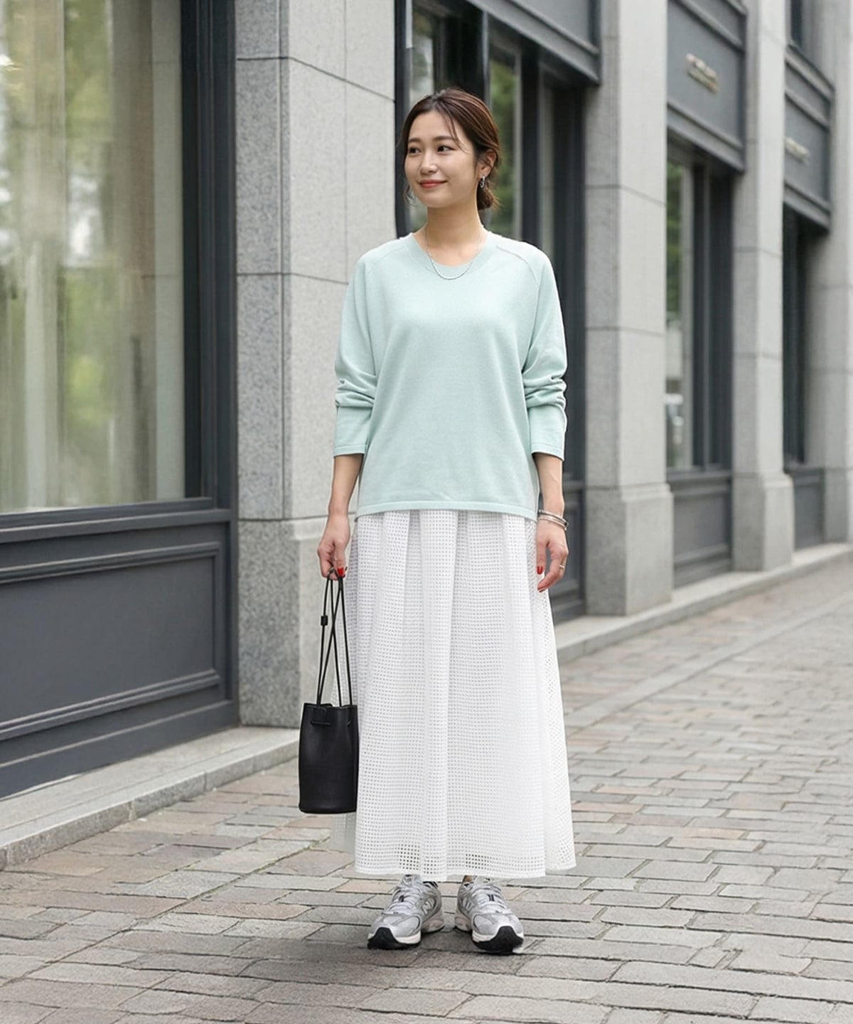 着用イメージ 163cm ミント
