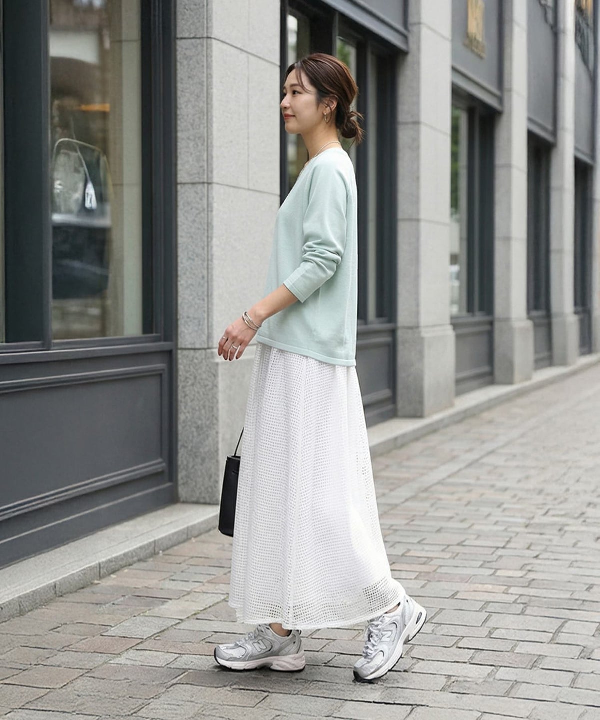 着用イメージ 163cm ミント