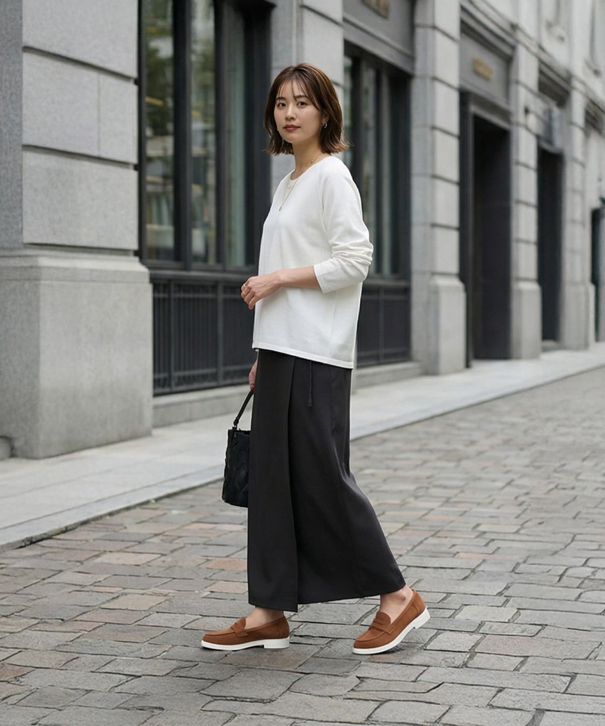 着用イメージ 163cm ホワイト