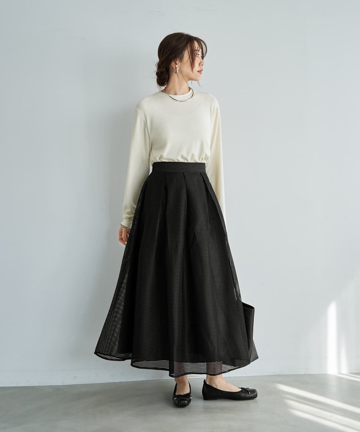 着用イメージ 166cm ブラック