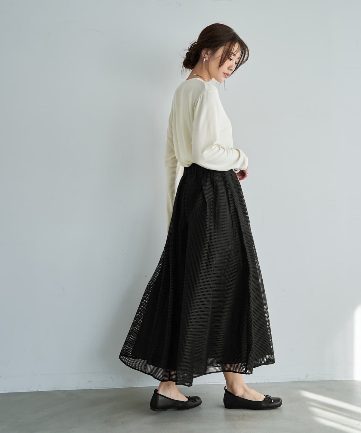 着用イメージ 166cm ブラック