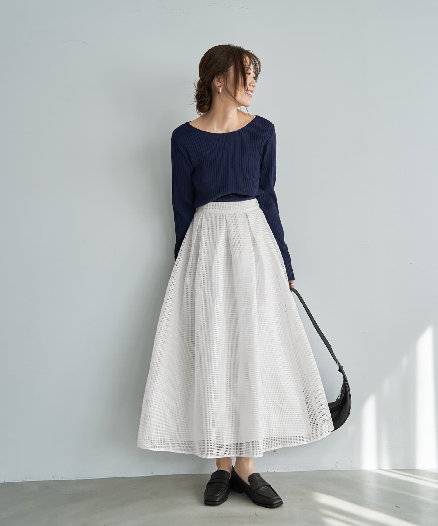 LUXE】メッシュフレアスカート | おしゃれな大人レディース