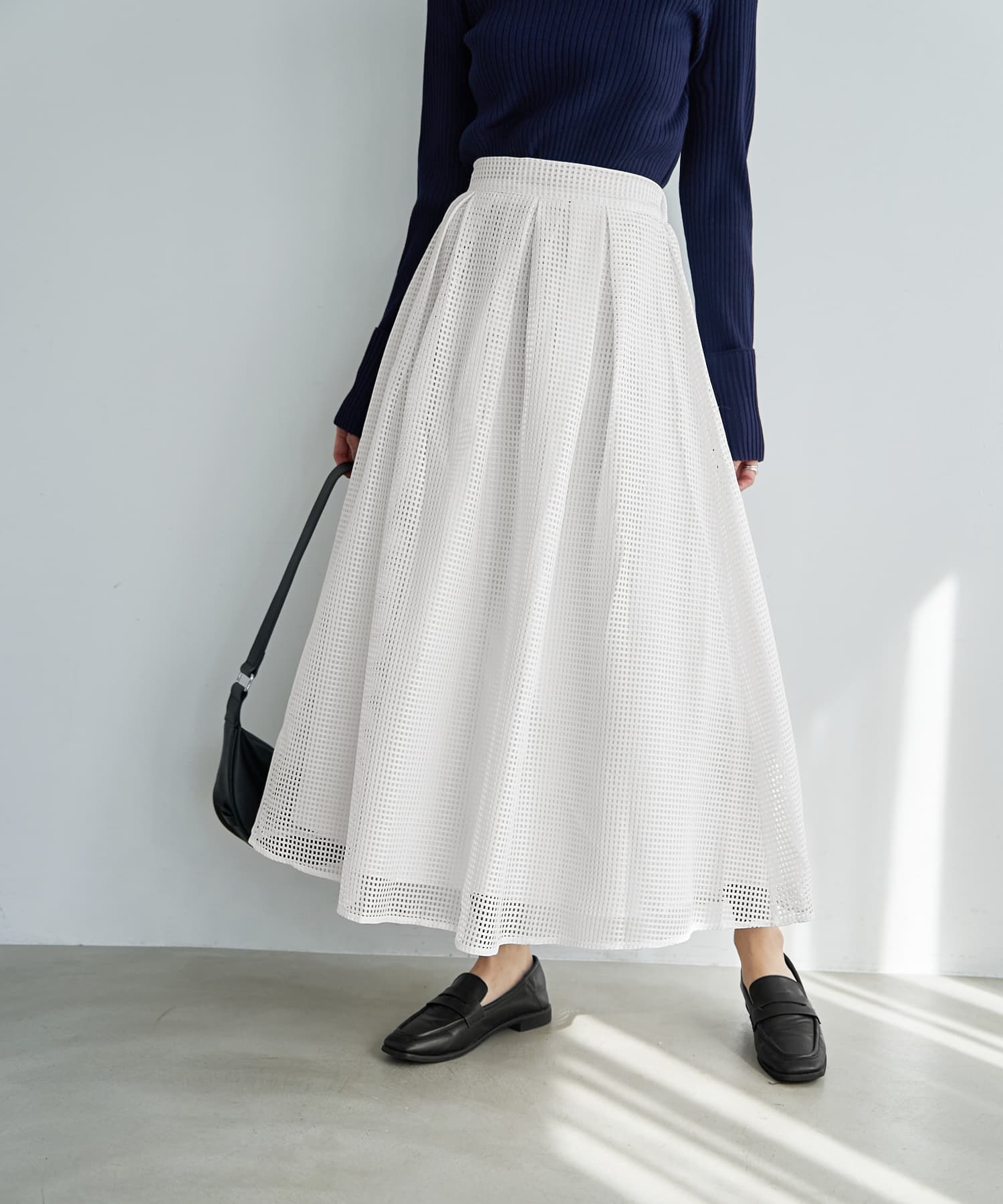 LUXE】メッシュフレアスカート | おしゃれな大人レディース