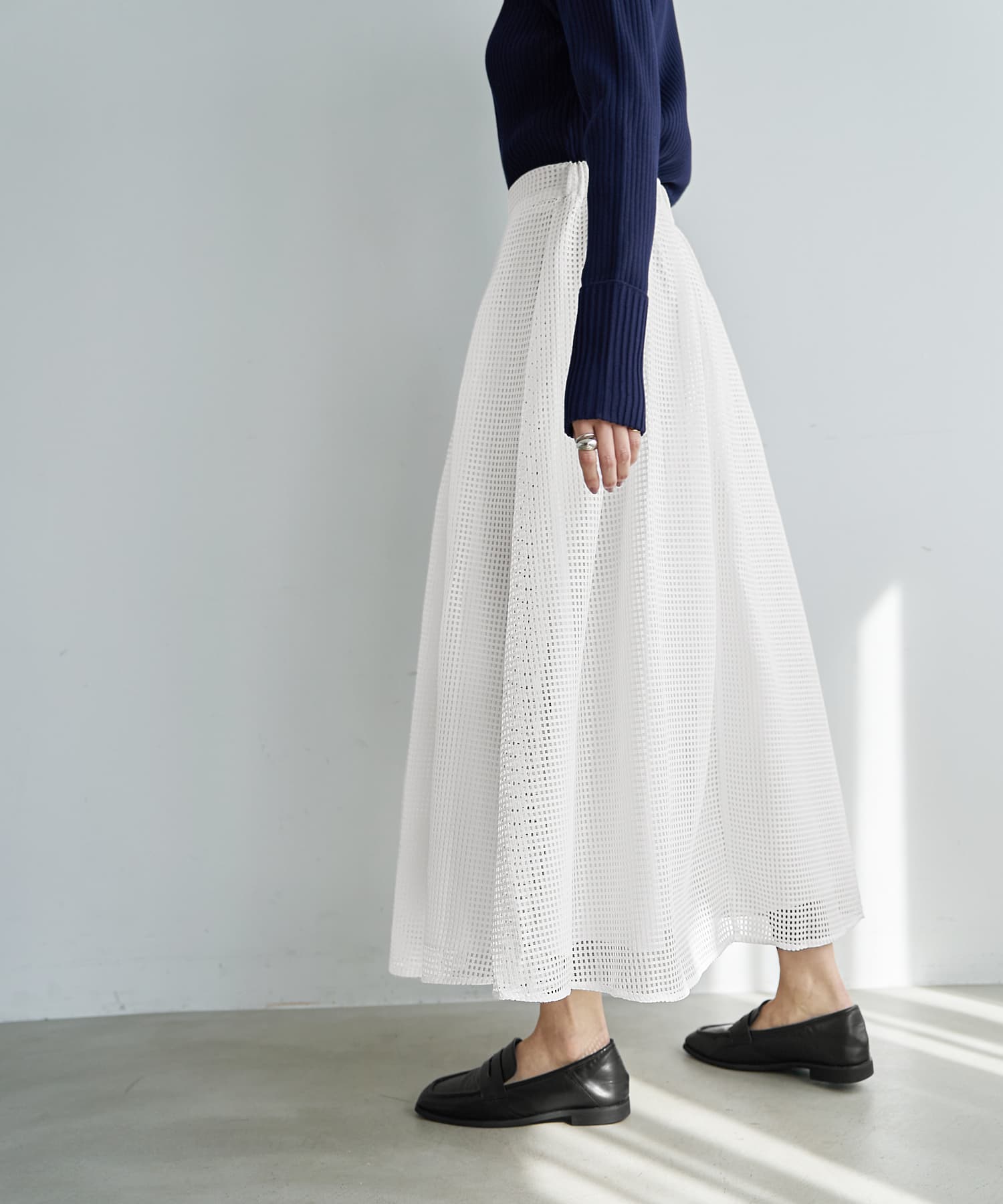 LUXE】メッシュフレアスカート | おしゃれな大人レディース