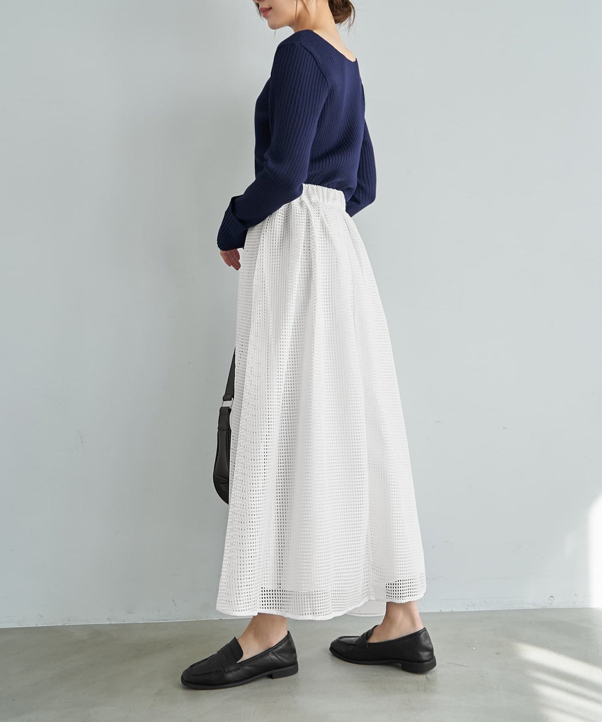 着用イメージ 166cm ホワイト