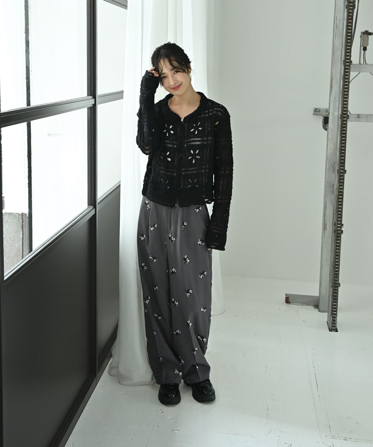 着用イメージ 167cm ブラック