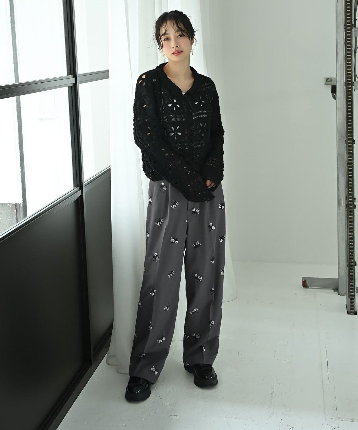 着用イメージ 167cm ブラック