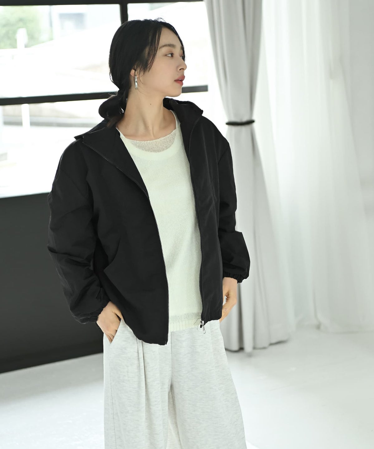 着用イメージ 167cm ブラック