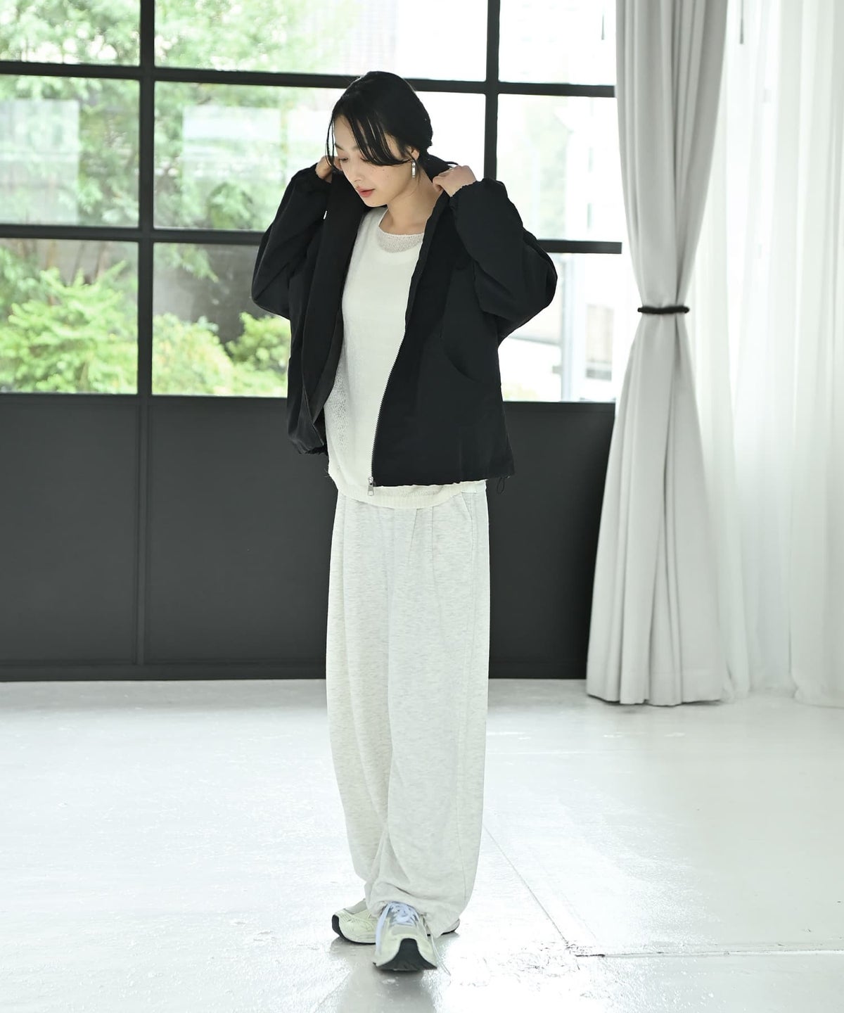 着用イメージ 167cm ブラック