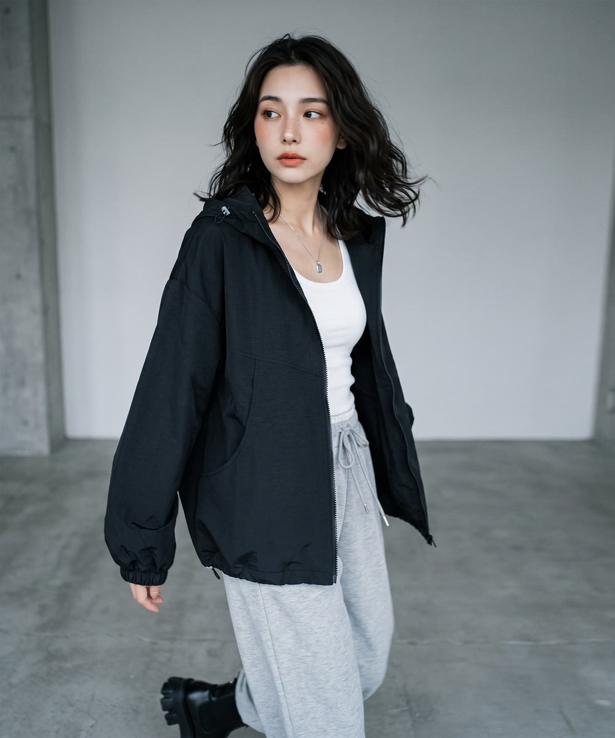 着用イメージ 170cm ブラック
