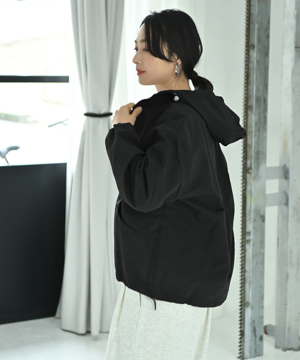 着用イメージ 167cm ブラック