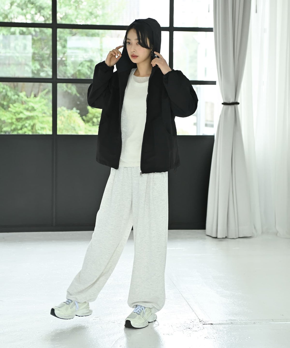 着用イメージ 167cm ブラック