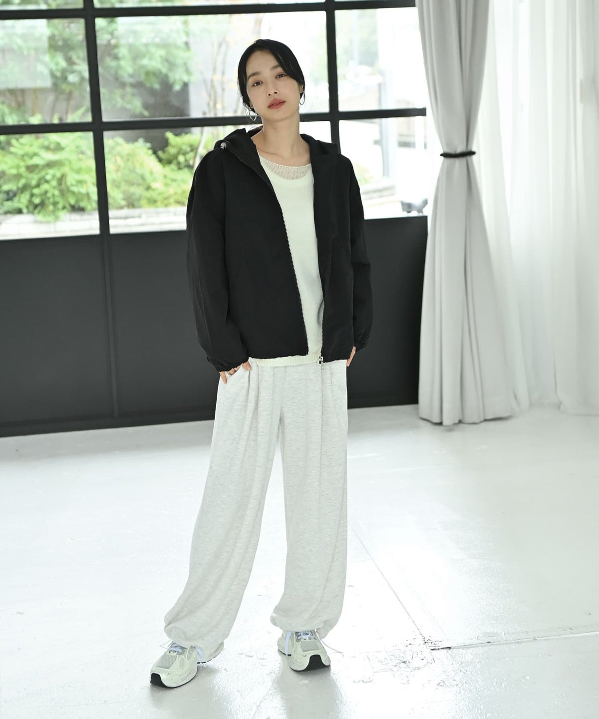 着用イメージ 167cm ブラック