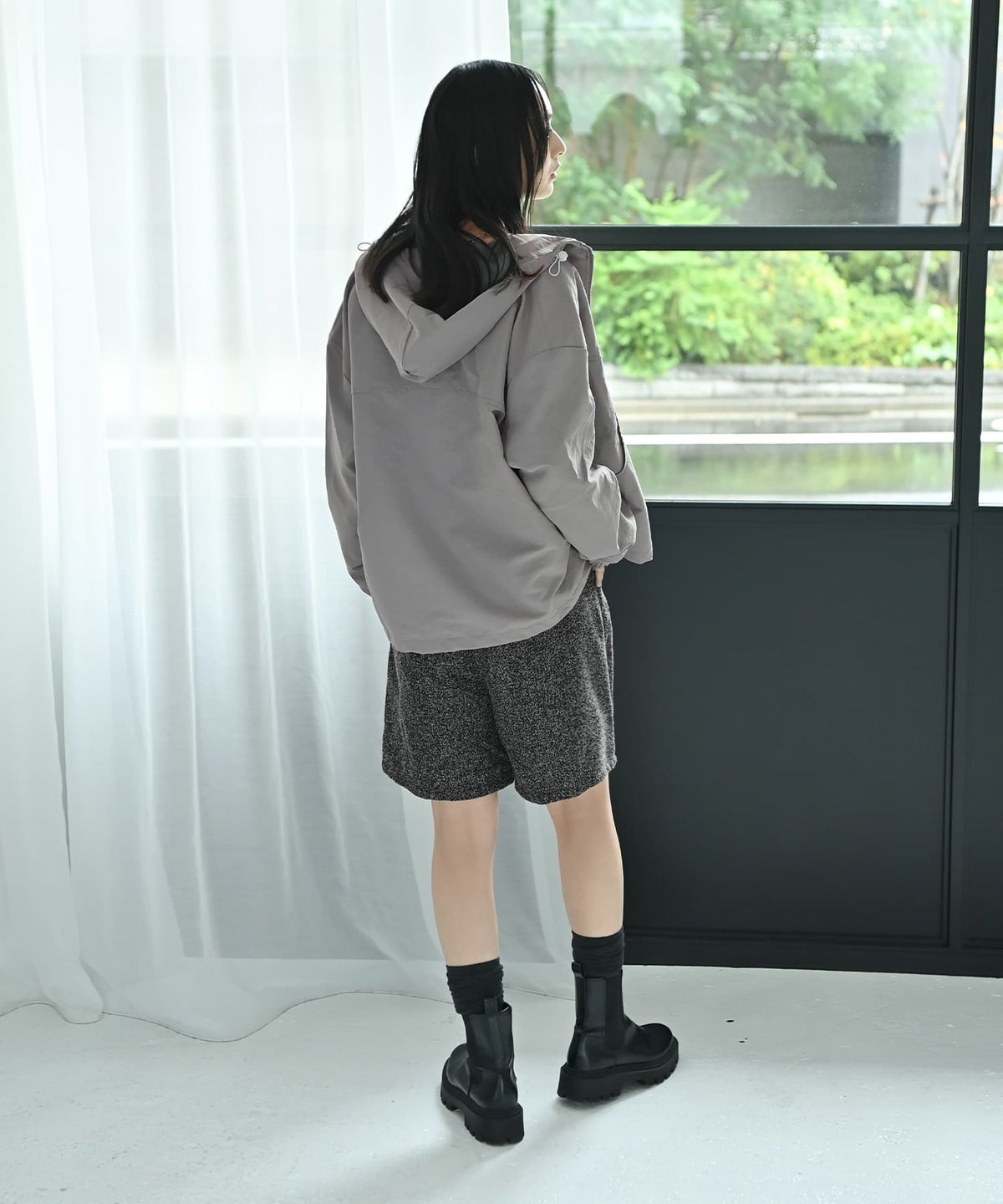 着用イメージ 167cm グレー