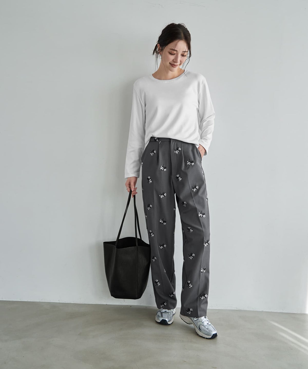 着用イメージ 166cm ホワイト