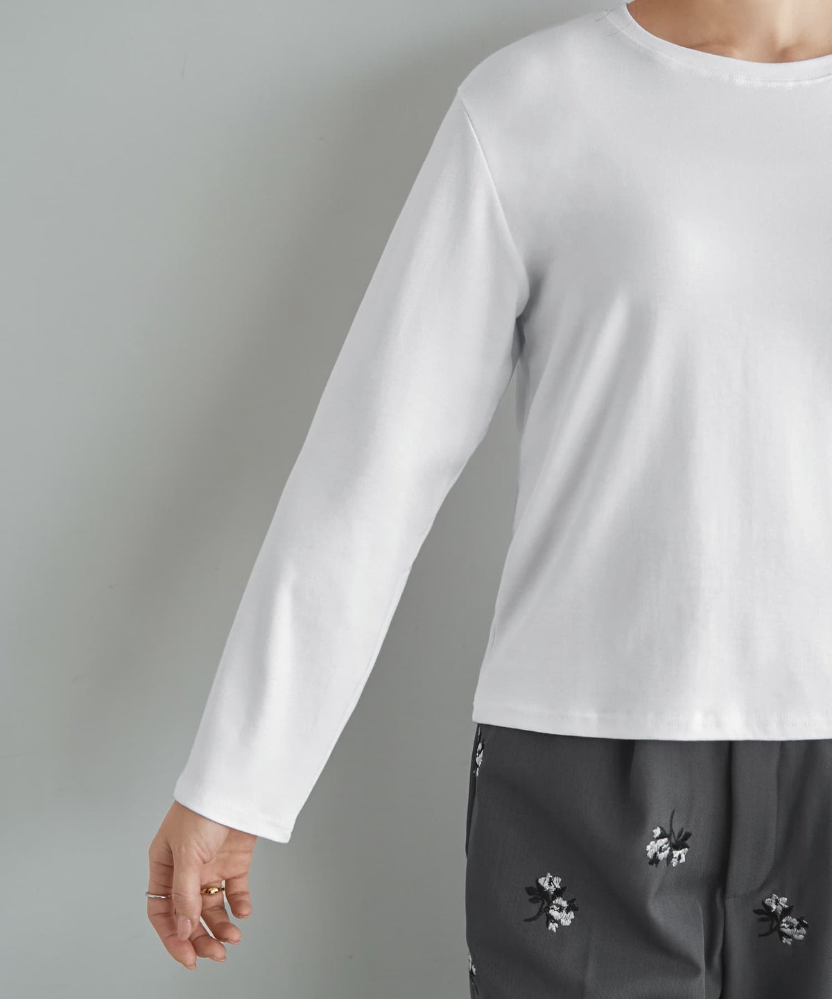 着用イメージ 166cm ホワイト