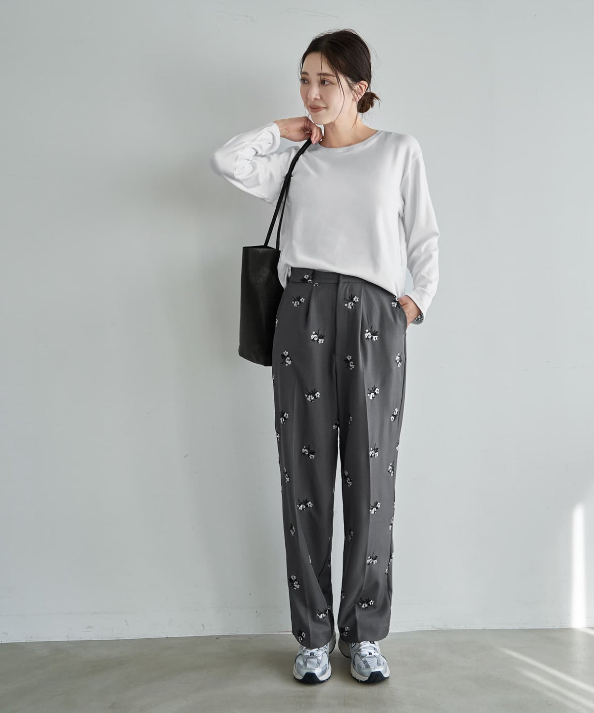 着用イメージ 166cm ホワイト