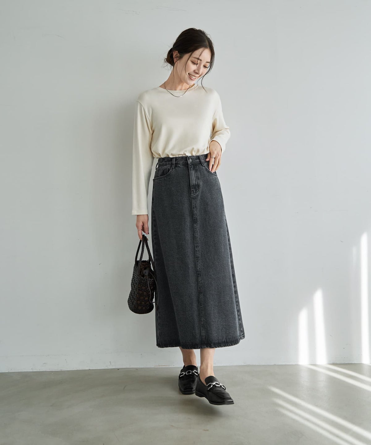 着用イメージ 166cm クリーム