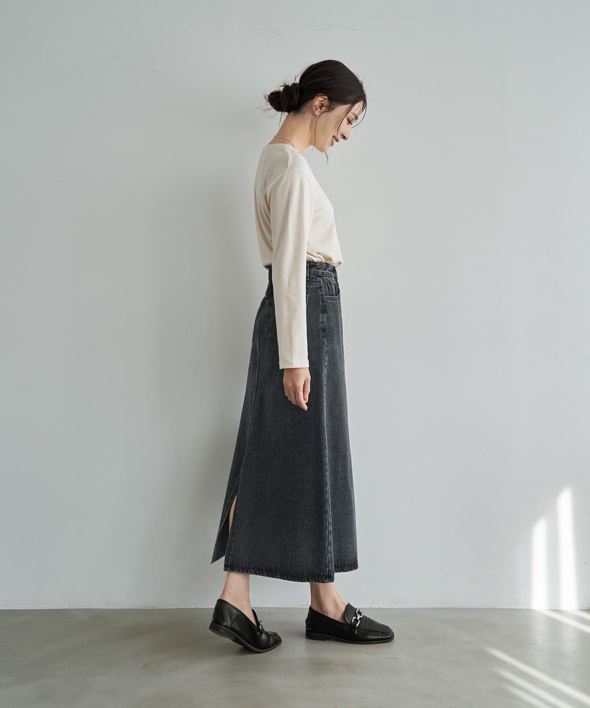 着用イメージ 166cm クリーム