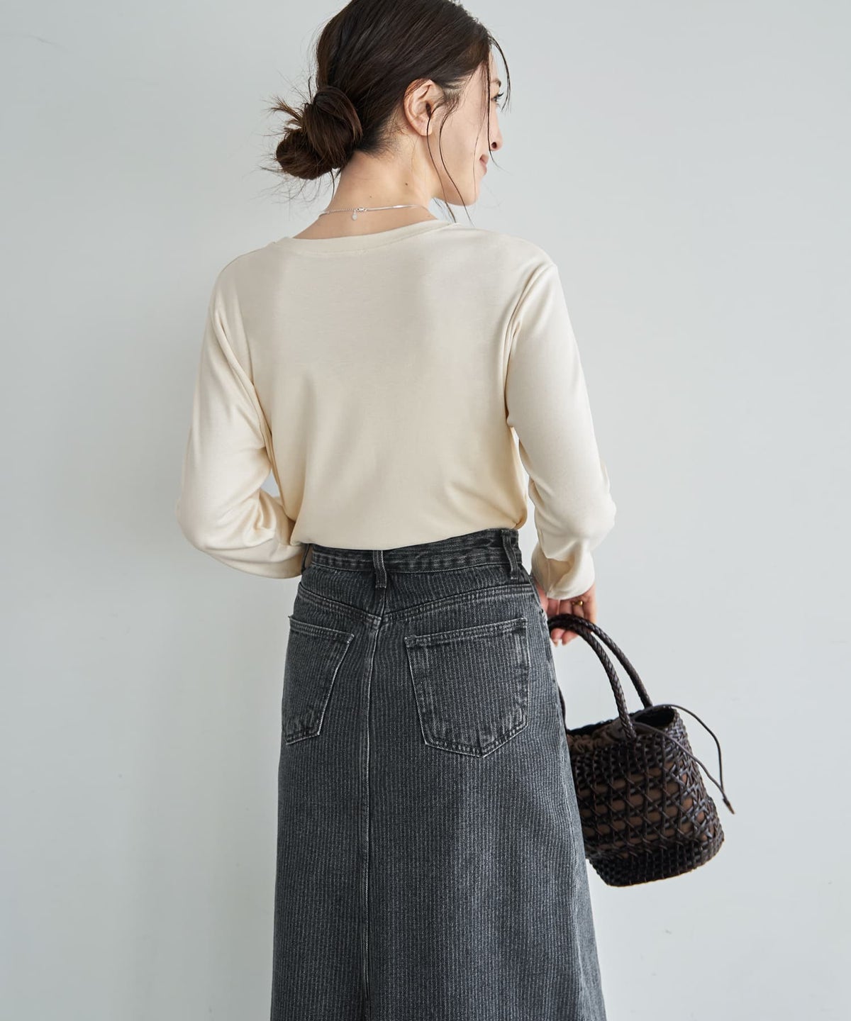 着用イメージ 166cm クリーム