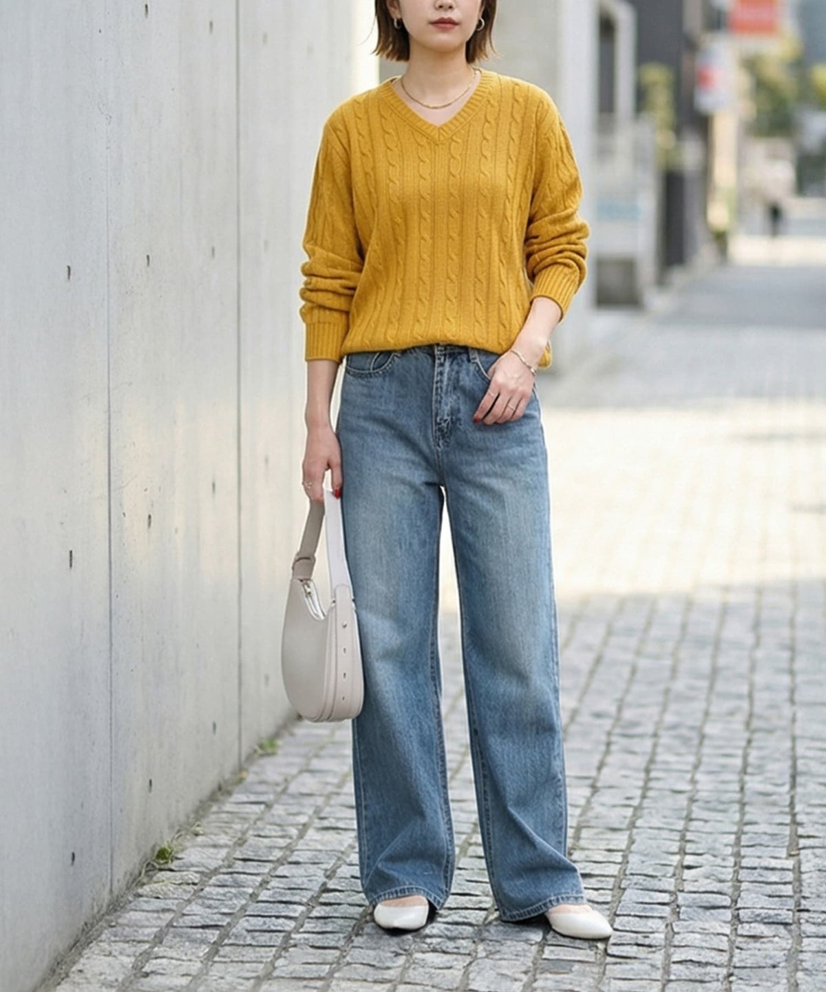 着用イメージ 163cm ディープイエロー