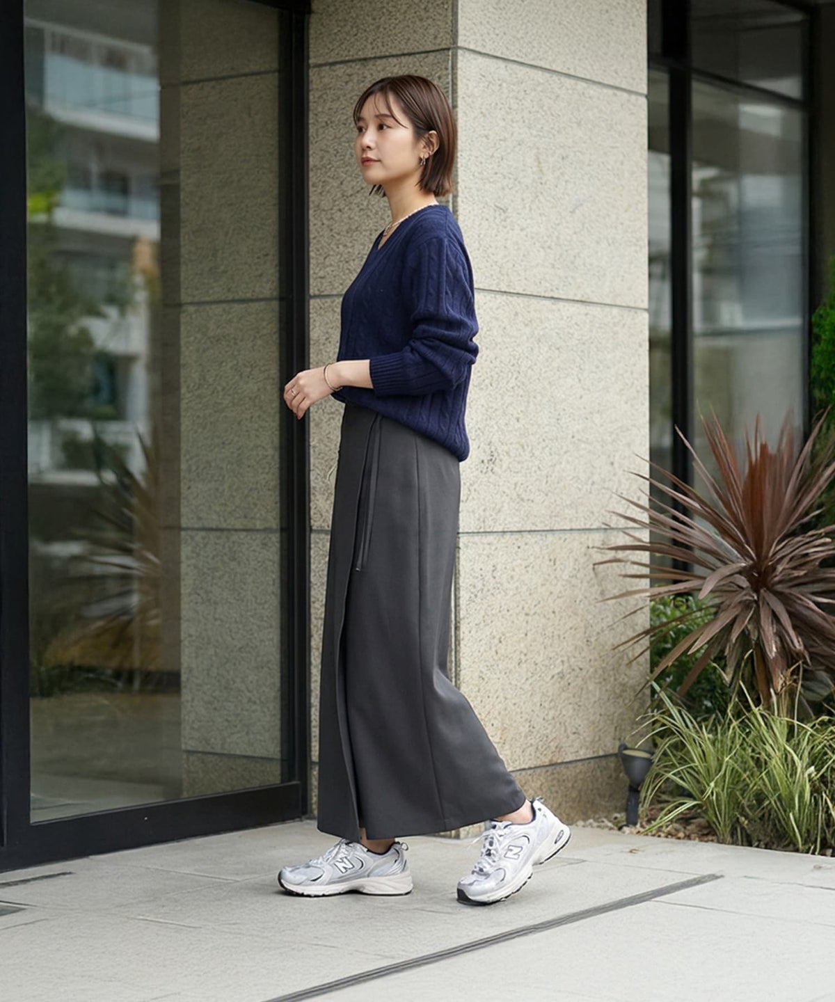 着用イメージ 163cm ネイビー