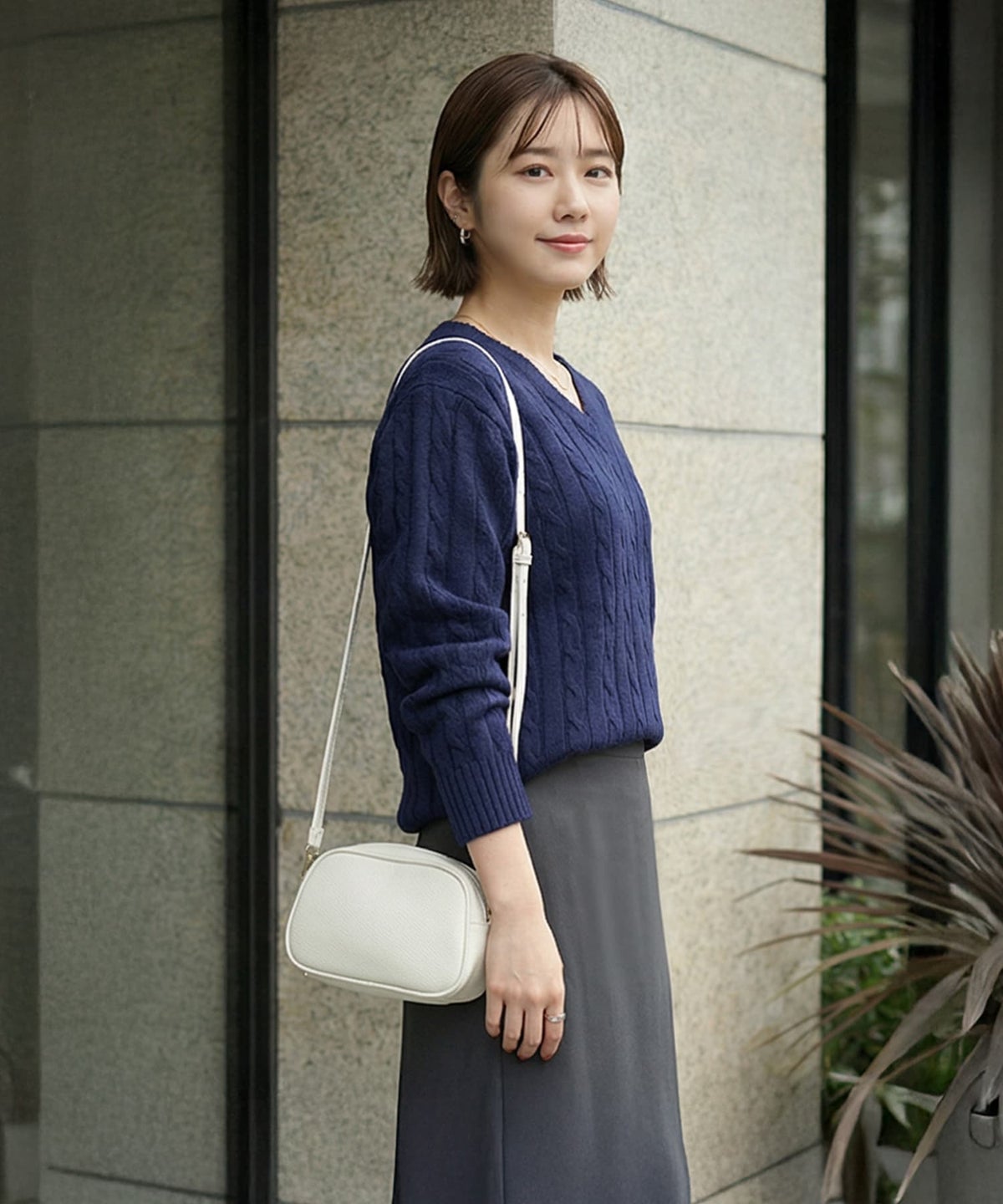 着用イメージ 163cm ネイビー