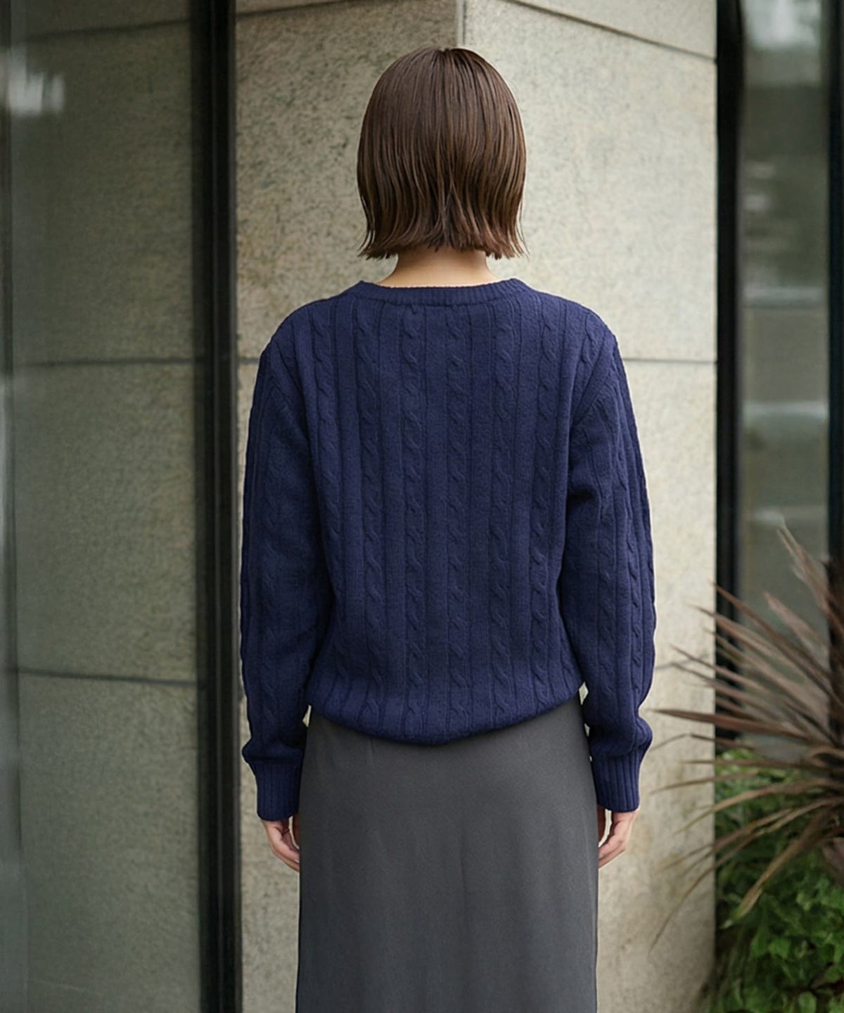 着用イメージ 163cm ネイビー