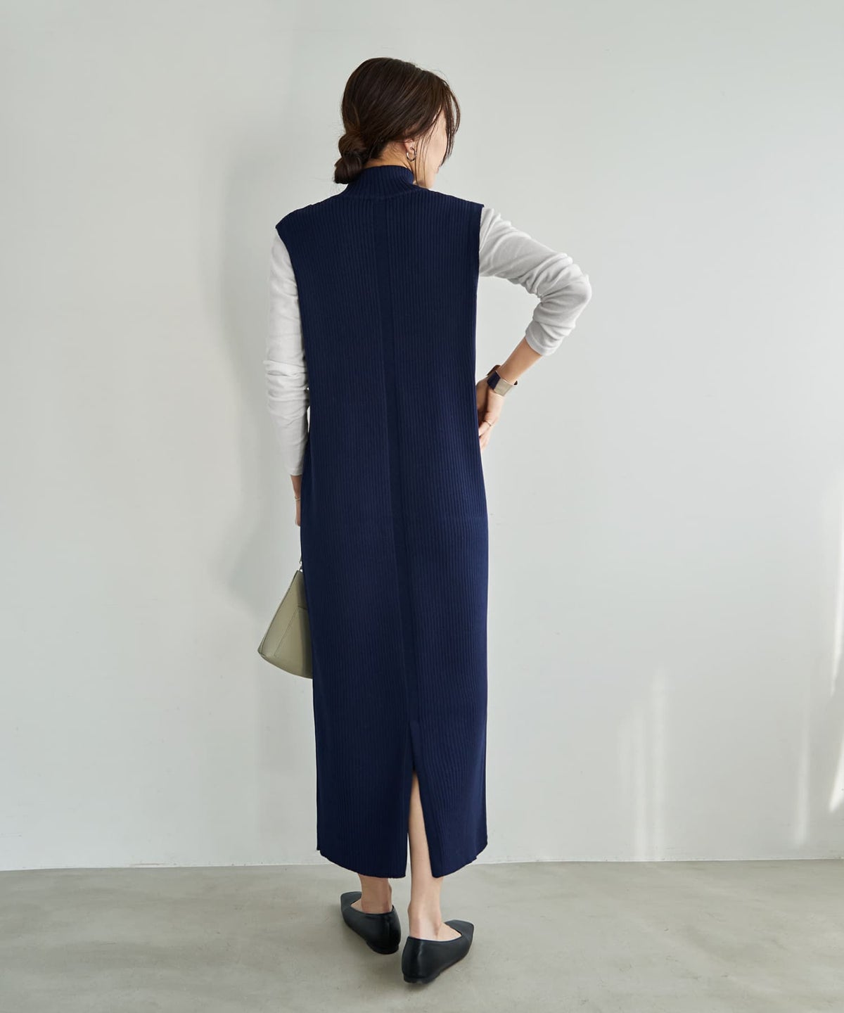 着用イメージ 166cm ネイビー 02サイズ