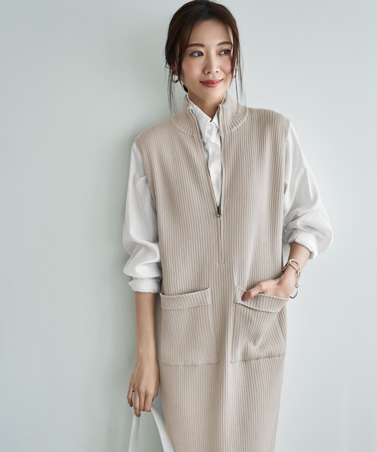 着用イメージ 166cm サンドベージュ 02サイズ