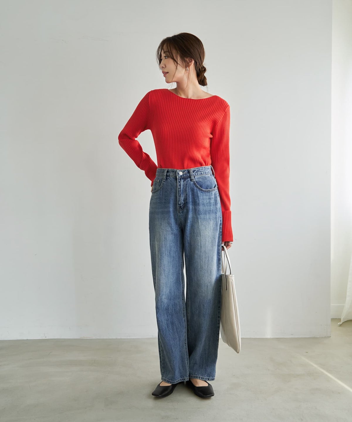 着用イメージ 166cm ブライトレッド