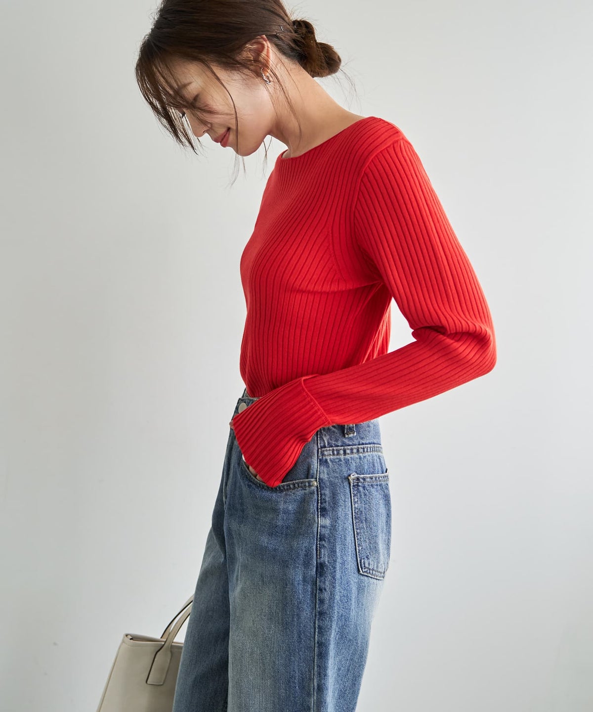 着用イメージ 166cm ブライトレッド