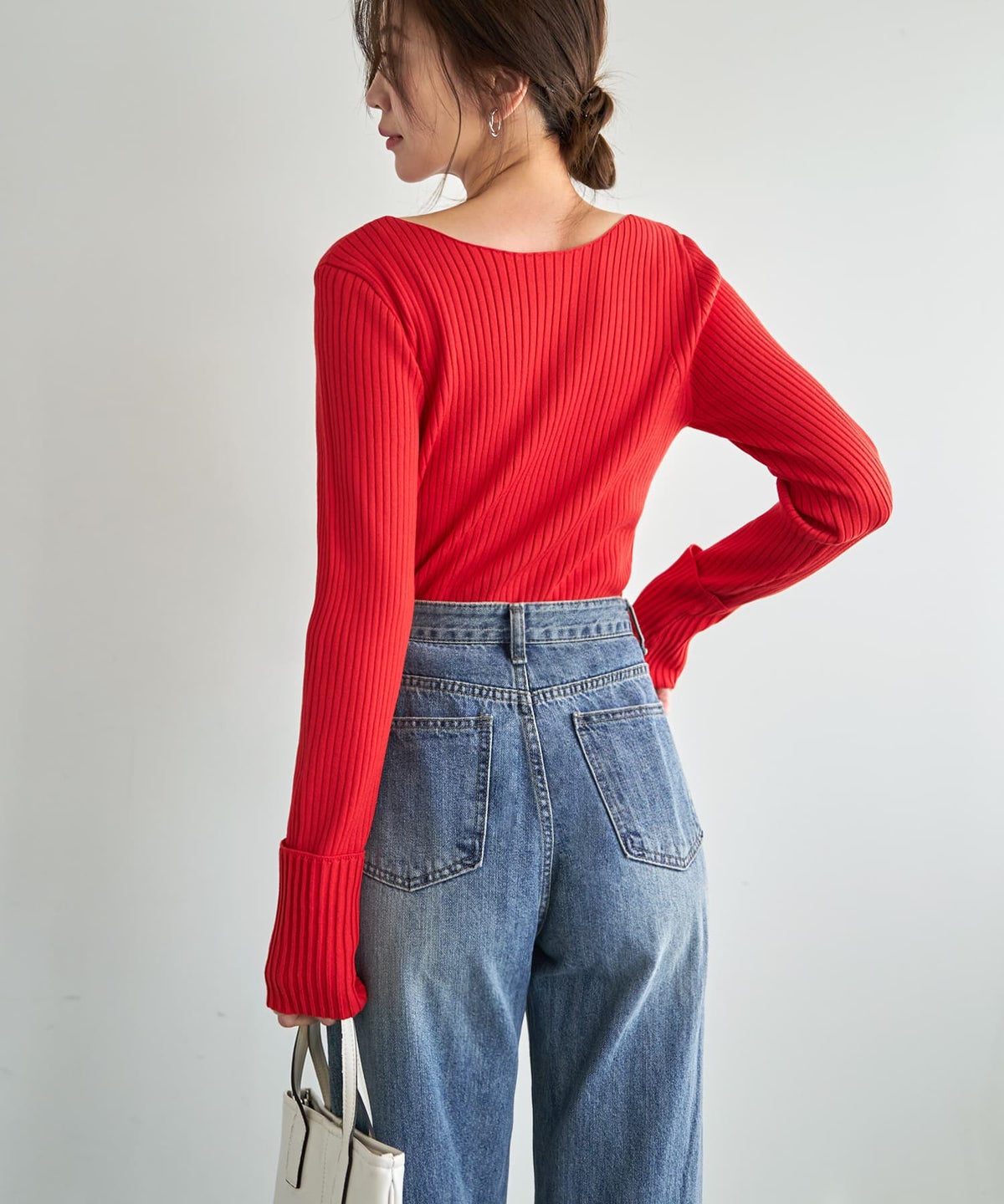 着用イメージ 166cm ブライトレッド