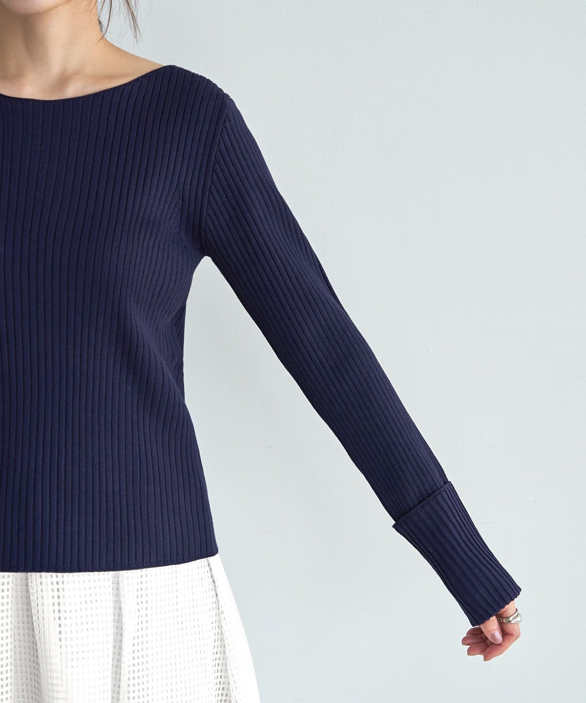 着用イメージ 166cm ネイビー